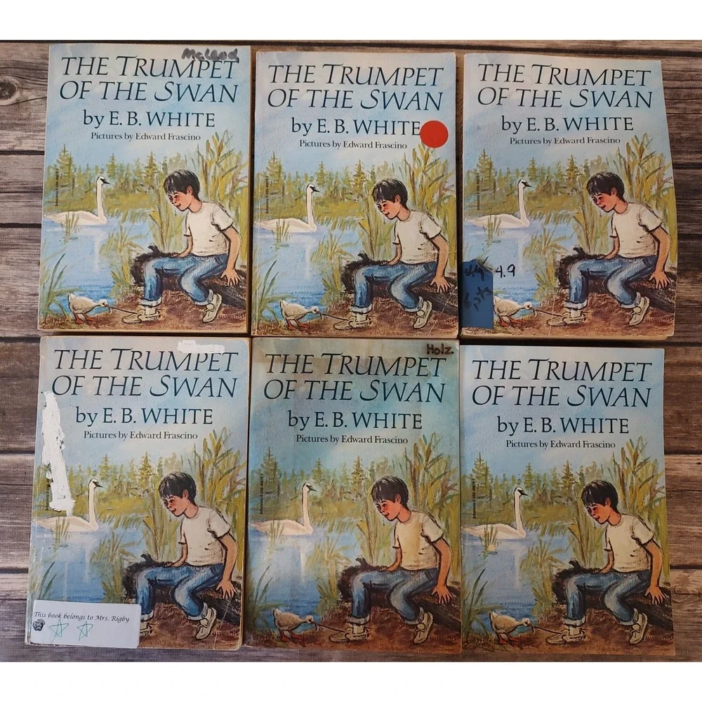 Lot of 6 The Trumpet of the Swan Classroom Set Guided Reading Paperbacks